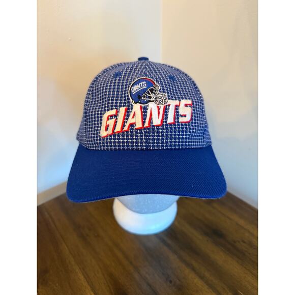 Vintage 90s New York Giants Logo Athletic Grid Strapback Hat Cap Pro Line - Picture 1 of 7